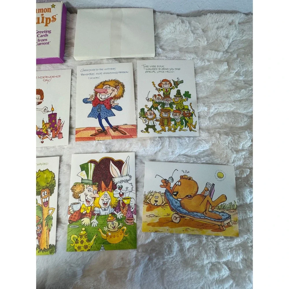 Vintage 1980 Current Inc Uncommon Quips Greeting Cards Set of 8 Kirk Artist